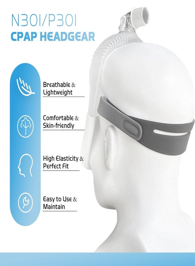 SyunsXoon N30i Headgear Compatible with Resmed AirFit N30i/P30i & AirTouch N30i CPAP Nasal Pillows Mask, Comfortable Nasal Mask Head Strap - Medium - Image 3